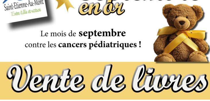 septembre en or vente de livres Vente de livres à la Médiathèque de Saint-Etienne-au-Mont au profit de Gustave Roussy dans le cadre de Septembre en Or